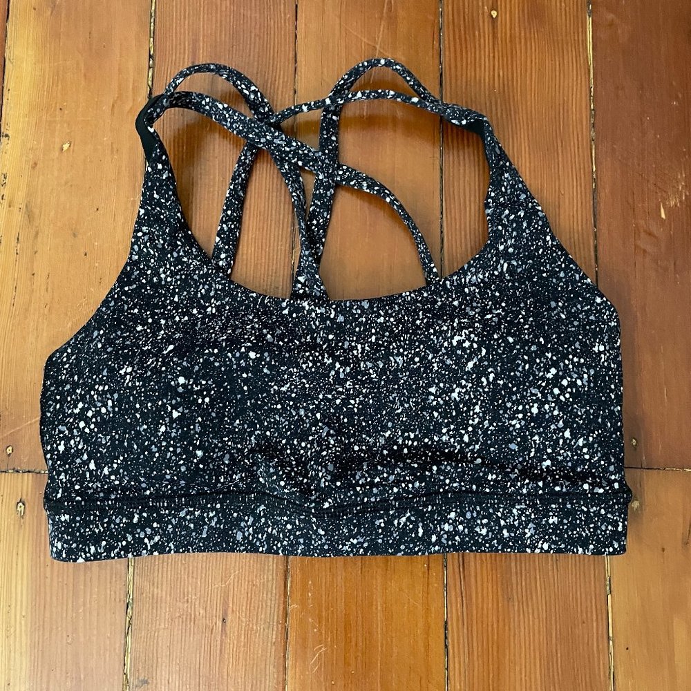 Lululemon sports bra - black/white spotted pattern
